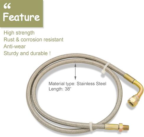 Stainless Steel Turbo Oil Feed Line Kit & Return Line Kit - 1/8 NPT 4AN Oil Feed Line Fit for T3, T4, T3/T4, T04E, T70, T66, T67, GT35, GT45 - Complete Oil Drain Line Set in Saudi Arabia