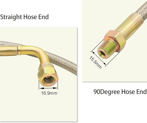 Stainless Steel Turbo Oil Feed Line Kit & Return Line Kit - 1/8 NPT 4AN Oil Feed Line Fit for T3, T4, T3/T4, T04E, T70, T66, T67, GT35, GT45 - Complete Oil Drain Line Set in Saudi Arabia