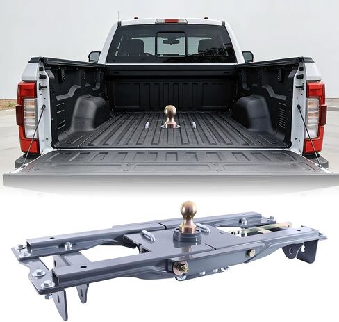 طقم وصلة ربط المقطورة Gooseneck كرة قابلة للطي GNRK1123 متوافقة مع شاحنات Ford F250 وF350 2023−2026، وشاحنات Ford F450 مع سرير مثبت في المصنع، 30,000 رطل GTW، كرة 2-5/16 بوصة in Kuwait