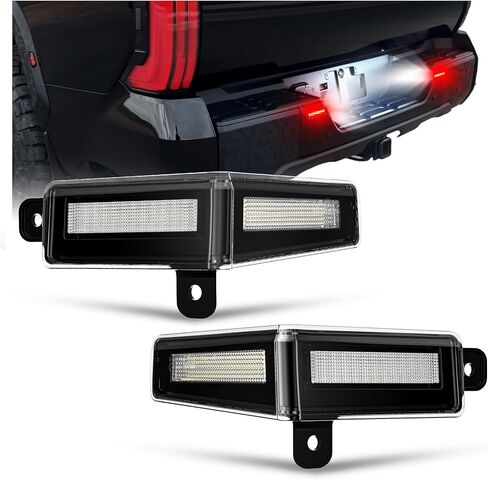 R&F Auto 18-SMD LED لوحة ترخيص ضوء استبدال مصباح لـ Tacoma 2016-2022 & Tundra 2014-2021 شاحنة بيك اب 6000K Diamond White 2-Piece Tag Lights Assembly، استبدل جزء OEM # 812700C040 in Saudi Arabia