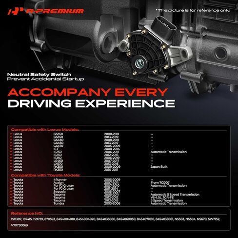 مفتاح أمان محايد A-Premium متوافق مع موديلات Toyota وLexus - Tacoma، Tundra، 4Runner، Avalon، Sequoia، FJ Cruiser، RX350، GX460، LX570، GS350، GS460 2008-2011، GX470، IS F، IS250، 9 دبابيس in Kuwait