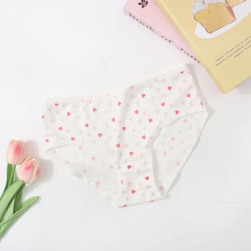 Girls' Underwear for 3-9 Years, Soft Cotton Briefs with Cute Print, Comfortable Stretch Fit Kids Panties in Saudi Arabia