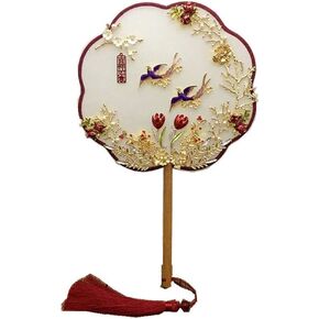 Elegant Bridal Fan Bouquets Handmade Holding Flowers Birds Metal Wedding Jewelry Accessories in Saudi Arabia