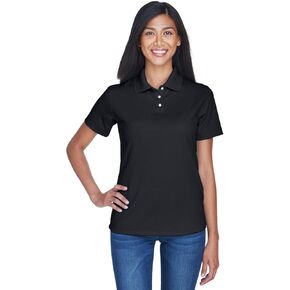 UltraClub Ladies' Cool & Dry Stain-Release Performance Polo L BLACK in Saudi Arabia