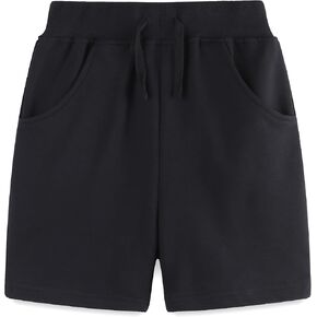 AMIYAN Boys Toddler Cotton Jogger Shorts Elastic Waist Athletic Shorts with Pockets for Kids 2-7 Years in Kuwait