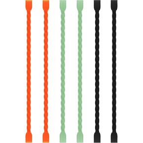 6 PCS 24-Inch Silicone Cable Ties Dia 5mm Reusable Steel-Core Rubber Twist Ties Bendable Cable Ties for Bundling and Holding, All Purpose Cord Tie for Indoor and Outdoor (Black) in Kuwait