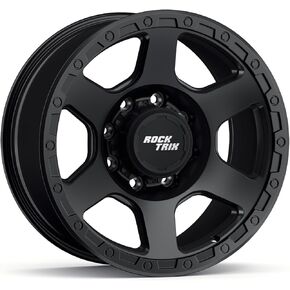 RockTrix RT112 18x9 Matte Black Wheels, 8x170 Bolt Pattern -12mm Offset, 4.5" Backspacing, Heavy-Duty 8 Lug Rims Compatible with Ford F250 and Fits Ford F350 Super Duty 1999-2026 in Kuwait