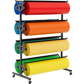 Large Paper Roll Holder, Butcher Paper Dispenser, Paper Roll Rack Holds Up to 8 Rolls 36" W, for Classroom, Craft, Gift Wrap & Art in Saudi Arabia