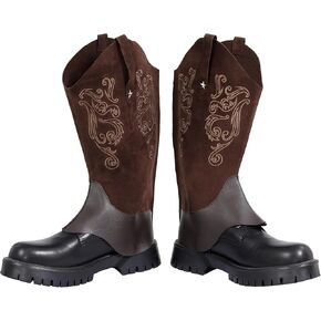 Western Cowboy Boot Covers Adult Rodeo West Theme Renaissance Costume Accessory in Kuwait