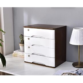 خزانة ملفات سطح المكتب - خزانة درج سطح المكتب الخشبية الصلبة ، مع تخزين خزانة الملفات المسطحة ، خزانة تخزين سطح المكتب/خزانة بيانات ، صندوق تخزين سطح المكتب مع أدراج (أ ، 4 أدراج) in Kuwait