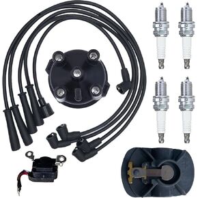 Ignition Service Kit for Mitsubishi 4G63 & 4G64 Engines, Includes Cap, Rotor, Wires, Plugs & Module in Kuwait