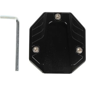 Yosoo Health Gear Motorcycle Kickstand Plate, Universal Aluminium Alloy Motorcycle Side Stand Plate Pad with Hexagon Wrench High Strength Motorcycle Pad Foot Side Extension Pad (Black) in Kuwait