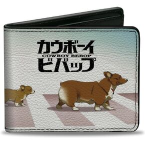 Buckle-Down Cowboy Bebop Wallet, Bifold, Cowboy Bebop Ein with Family Pose and Title Logo Blue Fade, Vegan Leather in Saudi Arabia