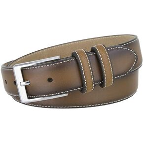 Vermont Men's Jean Casual Leather Brown Belt 1 1/4" Wide in Saudi Arabia