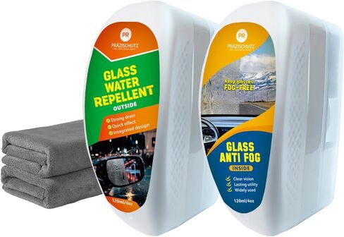 طارد مياه السيارة ومضاد للضباب للزجاج الأمامي - طلاء متطور مقاوم للماء، رؤية واضحة، حماية طويلة الأمد، سهل الاستخدام للسيارات والشاحنات وسيارات الدفع الرباعي in Kuwait