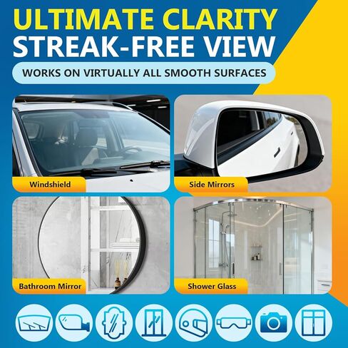 طارد مياه السيارة ومضاد للضباب للزجاج الأمامي - طلاء متطور مقاوم للماء، رؤية واضحة، حماية طويلة الأمد، سهل الاستخدام للسيارات والشاحنات وسيارات الدفع الرباعي in Kuwait