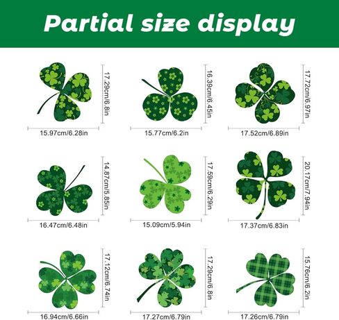 St Patricks Day Window Clings, 118PCS Green Shamrock Window Stickers, Removable No Residue Lucky Irish Decor for Home, Party, Bar, Easy to Apply in Saudi Arabia