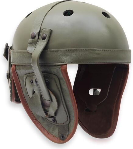 نسخة طبق الأصل من خوذة ناقلة WW2 M1938 - خوذة عسكرية من الألياف الزجاجية مع جزء داخلي من الجلد الطبيعي، تكتيكي، Airsoft، معدات WW2 لهواة الجمع وإعادة التمثيل - تذكارات الحرب العالمية 2 in Saudi Arabia