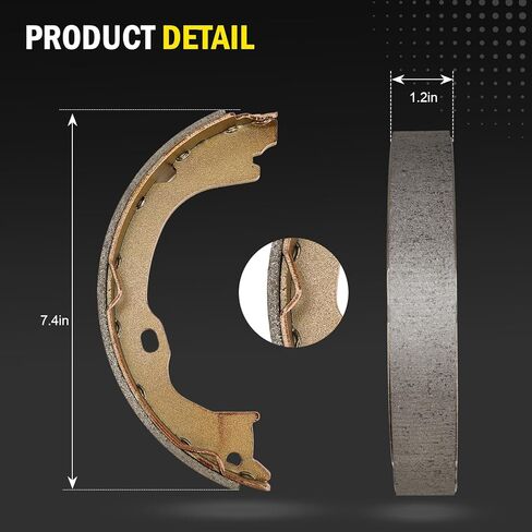 17941B Rear Parking Brake Shoes Set Compatible with Jeep Wrangler 2007-2024 Dodge Nitro 2007-2011 - Replaces B941 BS941 Z941 941PG in Saudi Arabia