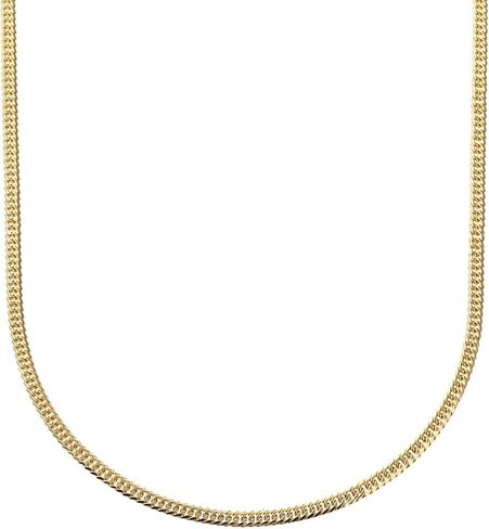 FAIRY CULLET 18k Solid Gold Necklace, 18k Yellow Gold Kihei Chain with Japan Mint Mark 19.6 inches 10g Gold Necklace Jewelry for Woman and Men in Saudi Arabia