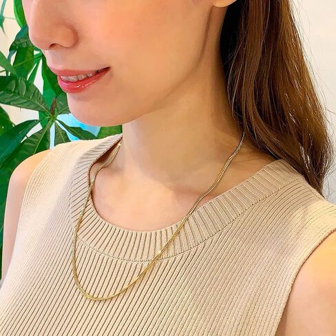 FAIRY CULLET 18k Solid Gold Necklace, 18k Yellow Gold Kihei Chain with Japan Mint Mark 19.6 inches 10g Gold Necklace Jewelry for Woman and Men in Saudi Arabia