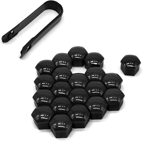 20PCS Lug Nut Covers, Rust-Proof Black Hex LugNut Covers with Removal Tool, Wheel Nuts Caps for Wheel Bolts Protection and Decoration, Wheel Bolts Accessories for Cars SUVs (19mm) in Saudi Arabia