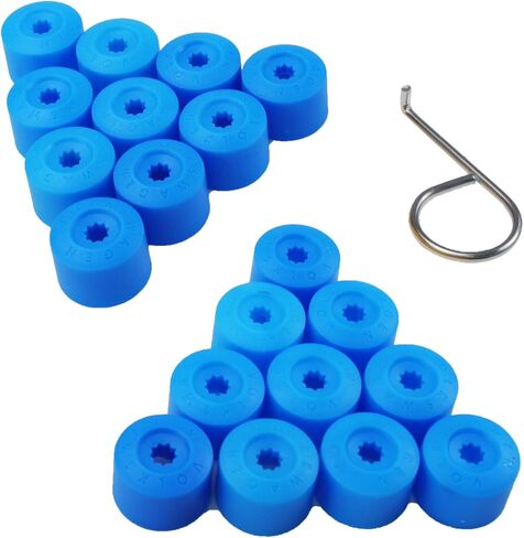 20Pcs 17mm Car Wheel Lug Nut Covers, Dustproof Auto Tire Bolt Protection Caps, Wheel Center Cover with Removal Tool Dismantle Replacement 1K0 601 173 for Jetta Beetle Passat GTI CC（Black） in Saudi Arabia