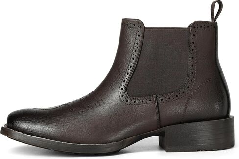 Men's Western Chelsea Cowboy Boots Square Toe Slip On Ankle Boots for Men Casual Botas Vaqueras Para Hombre Retro Stylish Daily Wear in Saudi Arabia