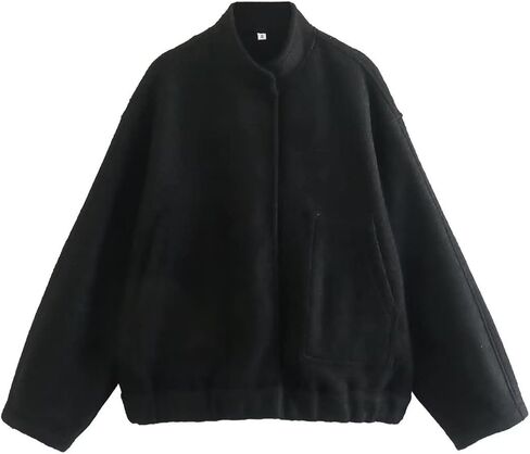 Women Shacket Jacket Button Down Wool Blend Coats with Pockets Old Money Aesthetic Clothing Oversized Warm Outerwear in Saudi Arabia
