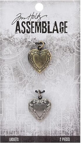 Advantus Ornate Hearts Tim Holtz Assemblage Lockets (2 Per Pack), Multicolor in Saudi Arabia