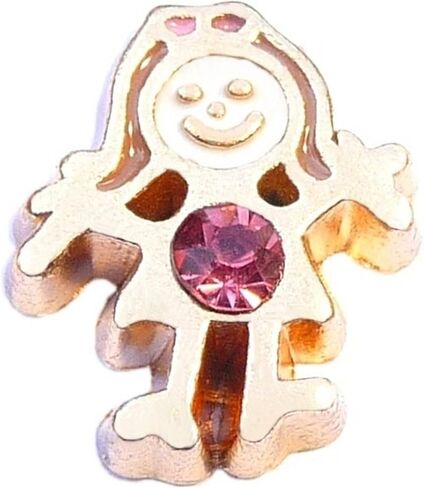 Goldtone Girl Birthstone October Floating Locket Charm in Saudi Arabia