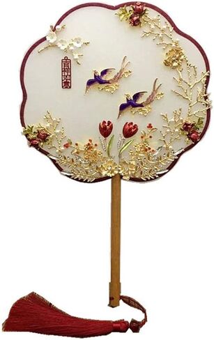 Elegant Bridal Fan Bouquets Handmade Holding Flowers Birds Metal Wedding Jewelry Accessories in Saudi Arabia
