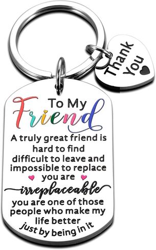 GGOJAGST Gifts for Best Friend Birthday Gifts for Women Valentines Graduation Gifts for Friend Sentimental Keychain Friendship Gift for Him Her Thank You Gift for Friend Coworker Bestie Sister in Saudi Arabia