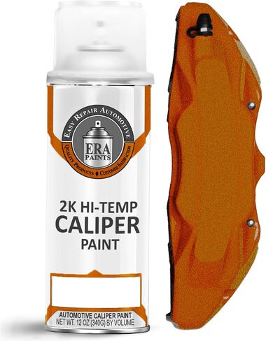 طلاء بخاخ ماسك الفرامل 2K من ERA Paints - برتقالي معدني محروق | لمسة نهائية شديدة اللمعان، مقاومة للحرارة والمواد الكيميائية حتى 500 درجة فهرنهايت | رذاذ مقاوم للتقطيع بوزن 12 أونصة | صنع في الولايات المتحدة الأمريكية in Kuwait