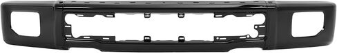 Front Bumper Face Bar Compatible with 2015-2017 Ford F-150 Replacement for FO1002424 FL3Z17757FPTM W/Fog Light Holes W/O Side Cover Holes 3-Piece Steel Powder Coated Black in Saudi Arabia