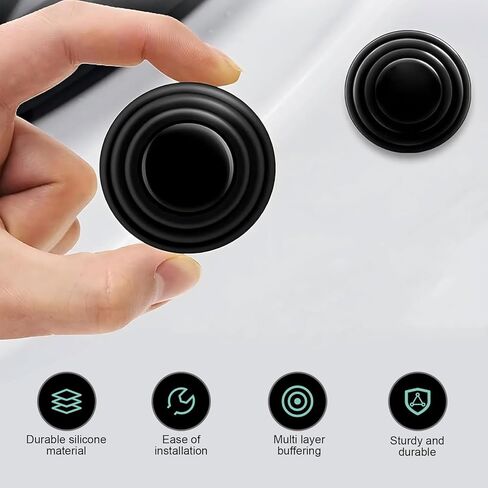 20PCS Car Door Shock Absorber Pad, Silicone Door Edge Guard Bumper Cushion Gasket, Self Adhesive Cars Side Edge Strike Protector, Universal Doors Soundproof Shock Absorber Crash Cushion in Kuwait