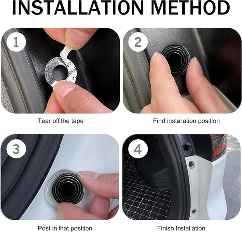 20PCS Car Door Shock Absorber Pad, Silicone Door Edge Guard Bumper Cushion Gasket, Self Adhesive Cars Side Edge Strike Protector, Universal Doors Soundproof Shock Absorber Crash Cushion in Kuwait