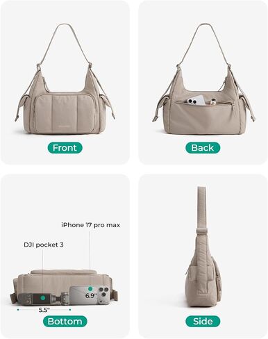 BAGSMART Crossbody Bags for Women, Small Puffer Purses for Women Daily/Travel, 6L Cute Fluffy Hobo Bag with Adjustable Strap in Kuwait