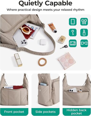 BAGSMART Crossbody Bags for Women, Small Puffer Purses for Women Daily/Travel, 6L Cute Fluffy Hobo Bag with Adjustable Strap in Kuwait