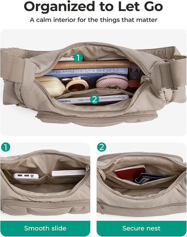 BAGSMART Crossbody Bags for Women, Small Puffer Purses for Women Daily/Travel, 6L Cute Fluffy Hobo Bag with Adjustable Strap in Kuwait