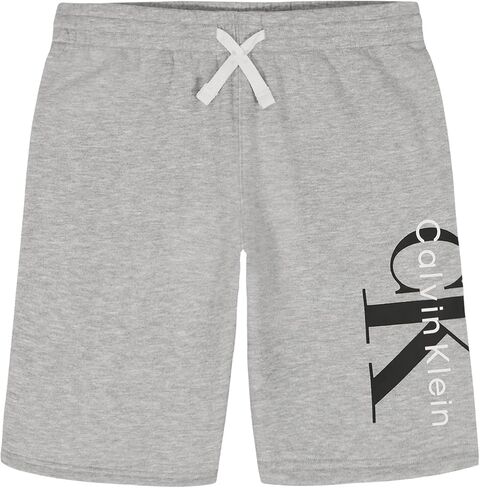 شورت الركض من الصوف من Calvin Klein للأولاد، إغلاق برباط، CK Light Gray Heather، 14-16 in Saudi Arabia