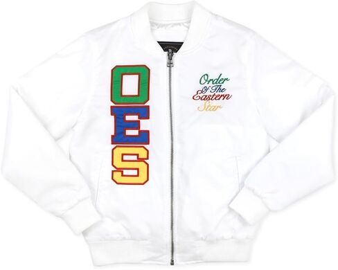 Big Boy Eastern Star Divine S1 Womens Bomber Jacket [White - L] - ID#71731 in Saudi Arabia