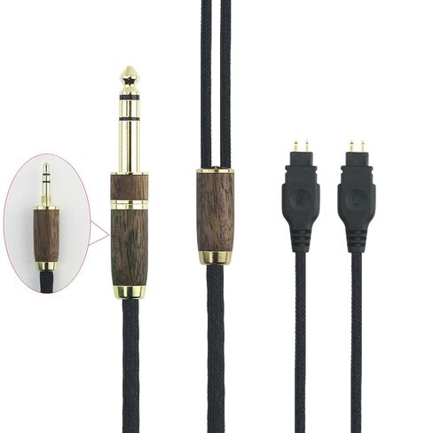NewFantasia Replacement Audio Upgrade Cable Compatible with Sennheiser HD525 HD545 HD565 HD580 HD600 HD650 Headphones Black 2.1meters/6.6feet in Kuwait