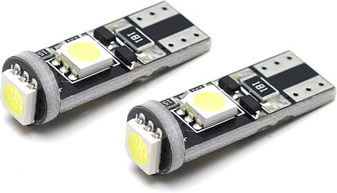 مصابيح بديلة iJDMTOY 3-SMD خالية من الأخطاء 2825 W5W متوافقة مع مصابيح مواقف السيارات الأوروبية، أبيض زينون in Kuwait