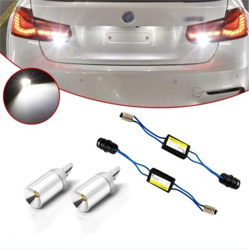 x xotic tech 1 Set 6000K Xenon White T10 LED Parking Light Bulbs w/Load Resistor Anti-Flicker Error Free Wiring Adapters Compatible with BMW F30 3 Series 328i 335i in Saudi Arabia