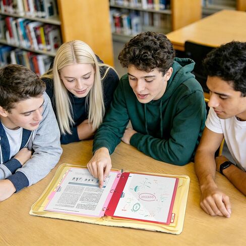 مقاطع موثق جيب Ospelelf مع علامات تبويب لثلاثة رنين الموثق ، 1/3 علامات تبويب ، 5 مجلدات ملفات بلاستيكية مع حجم خطاب الجيوب 8.5 × 11 ، متعدد الألوان ، متعدد الألوان in Kuwait