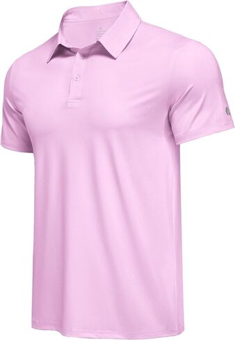 PINSPARK Mens Polo Shirt Performance Moisture Wicking Polo Shirts for Men UPF 50 Golf Shirts Quick Dry Casual Collared Shirt in Kuwait