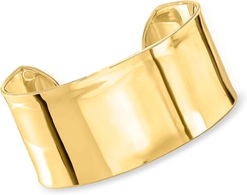 Ross-Simons Italian 14kt Yellow Gold Wide Cuff Bracelet in Saudi Arabia