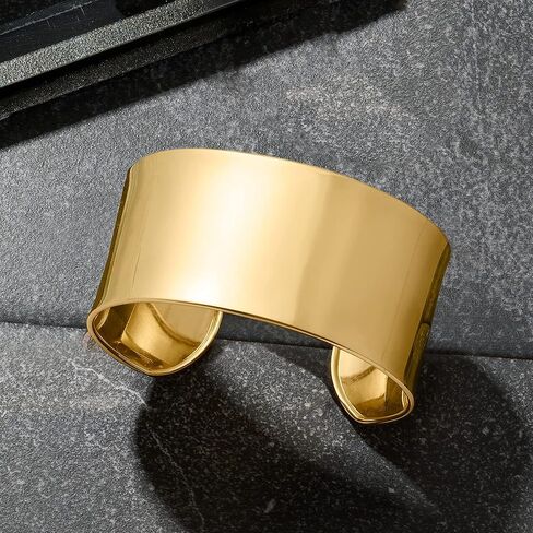 Ross-Simons Italian 14kt Yellow Gold Wide Cuff Bracelet in Saudi Arabia