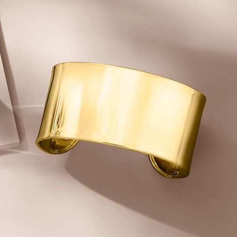 Ross-Simons Italian 14kt Yellow Gold Wide Cuff Bracelet in Saudi Arabia